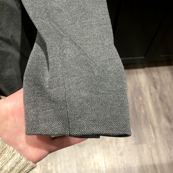 J. Crew TALL Open Front Going Out Blazer Stretch Twill Heather Dove Gray 10 Tall - Picture 9 of 13